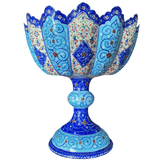 Minakari schaal op voetstuk (22 cm)