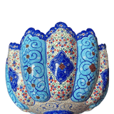 Minakari schaal op voetstuk (22 cm)