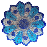 Minakari schaal op voetstuk (22 cm)