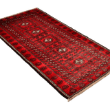 Handgeknoopt Perzisch tapijt - Baluchi, wol, geometrische motieven, 100x188cm